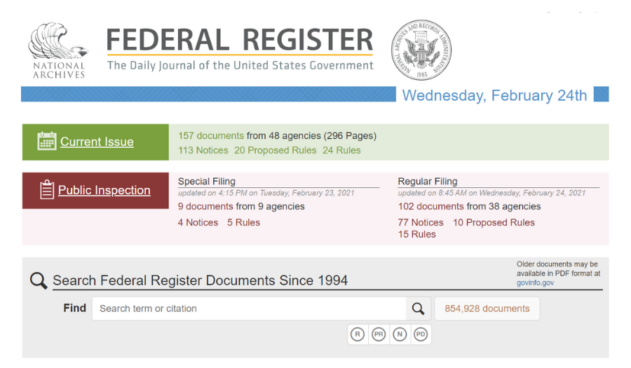 We the People What Is the Federal Register?